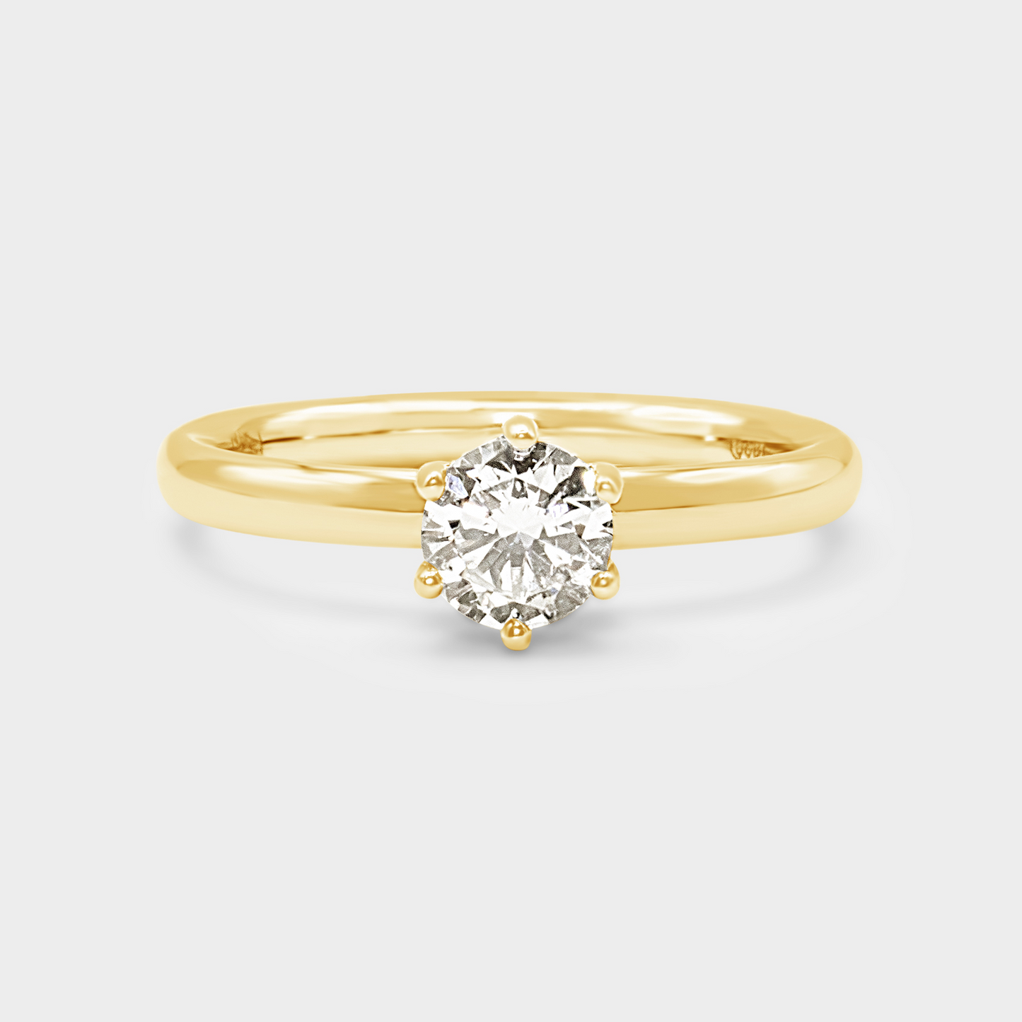 Felmeny Round Brilliant Ring in Gold with Diamonds