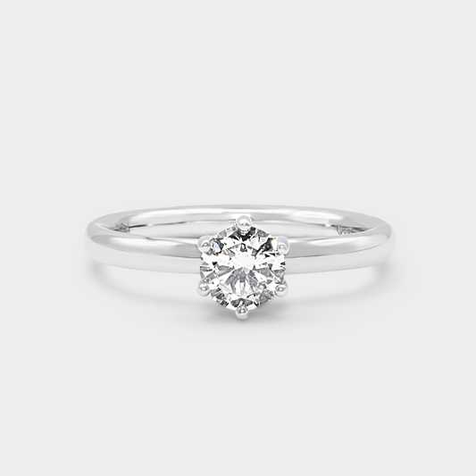 Felmeny Round Brilliant Ring in White Gold with Diamonds