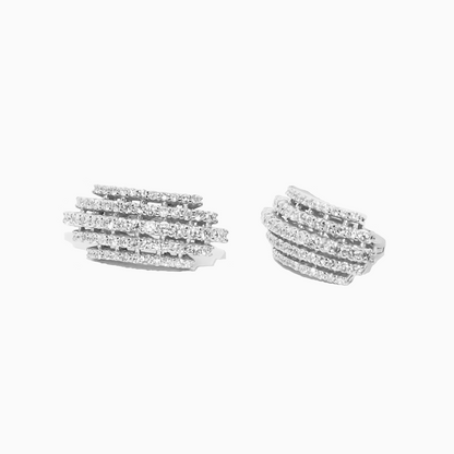 Felmeny Cascade Earrings in White Gold with Diamonds