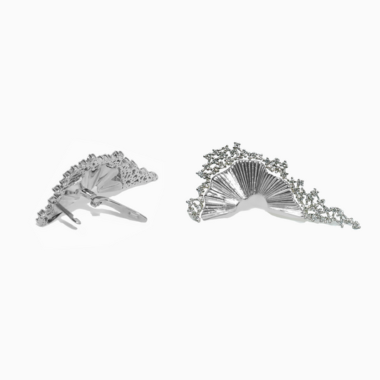 Felmeny Aqua Wave Earrings in White Gold with Diamonds