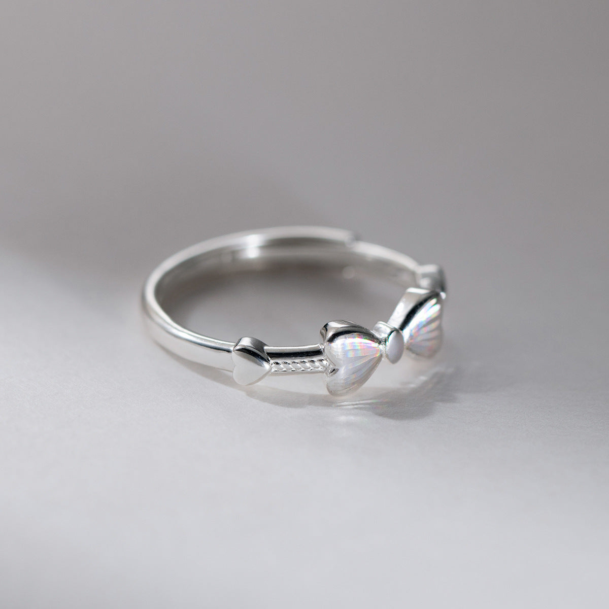 Felmeny Love Bow Ring in Silver