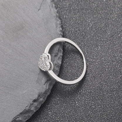 Felmeny Golden Heart Ring in Silver with Zircon