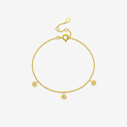 Felmeny Flower Bracelet in Silver with Zircon