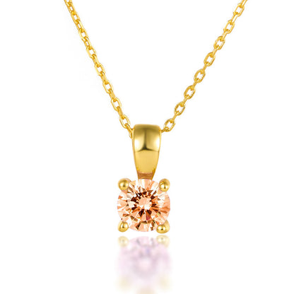 Felmeny Birthstone Necklace in Silver with Zircon