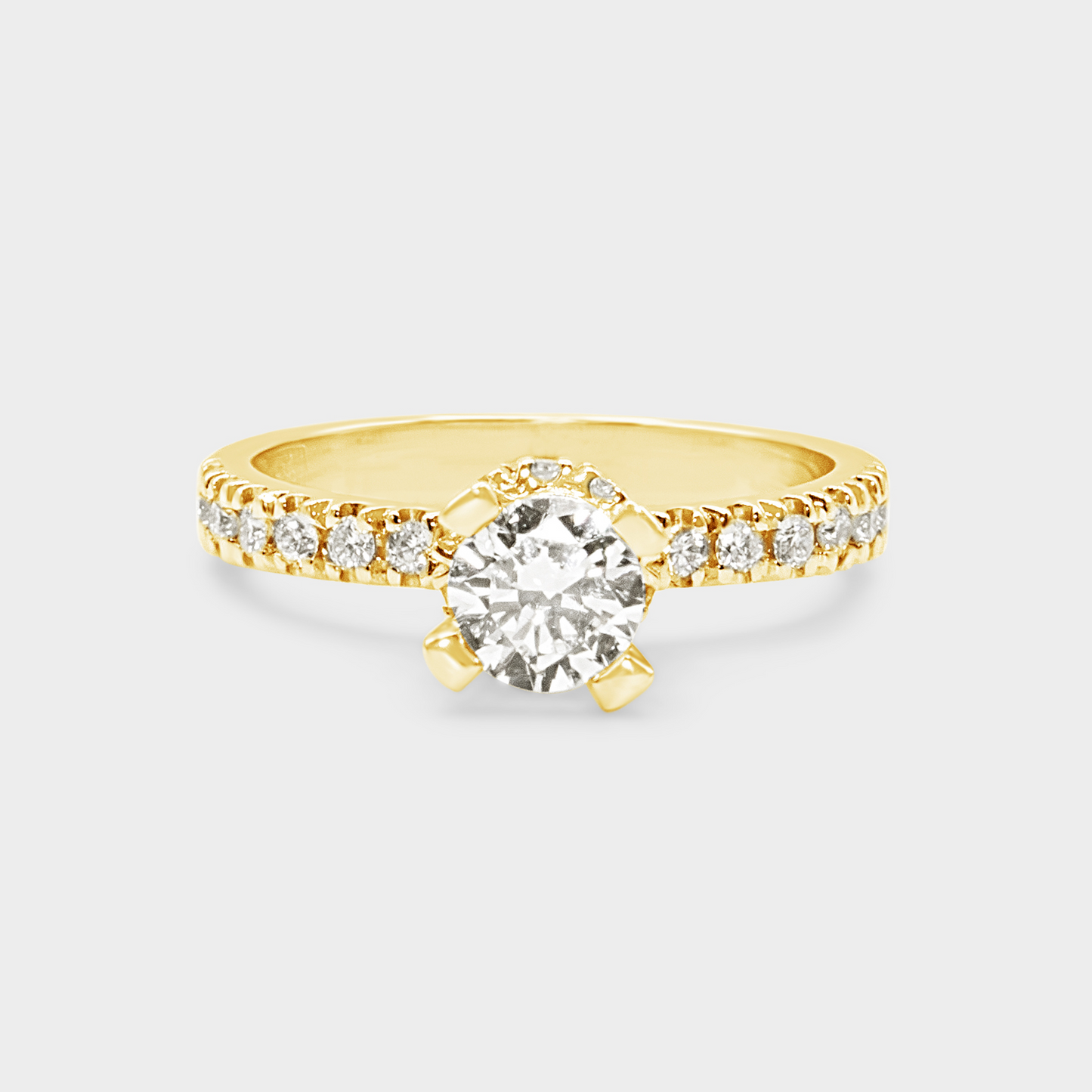 Felmeny Crown Ring in Gold with Diamonds