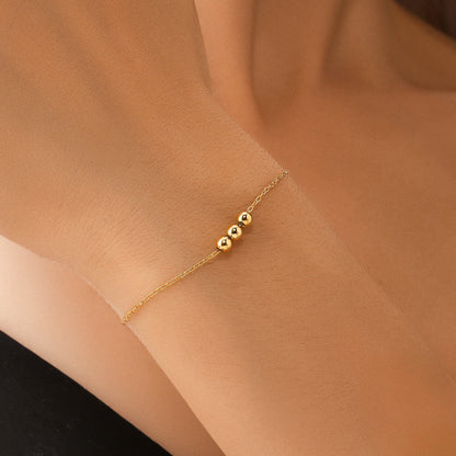 Felmeny Slidable Beads Bracelet in Silver