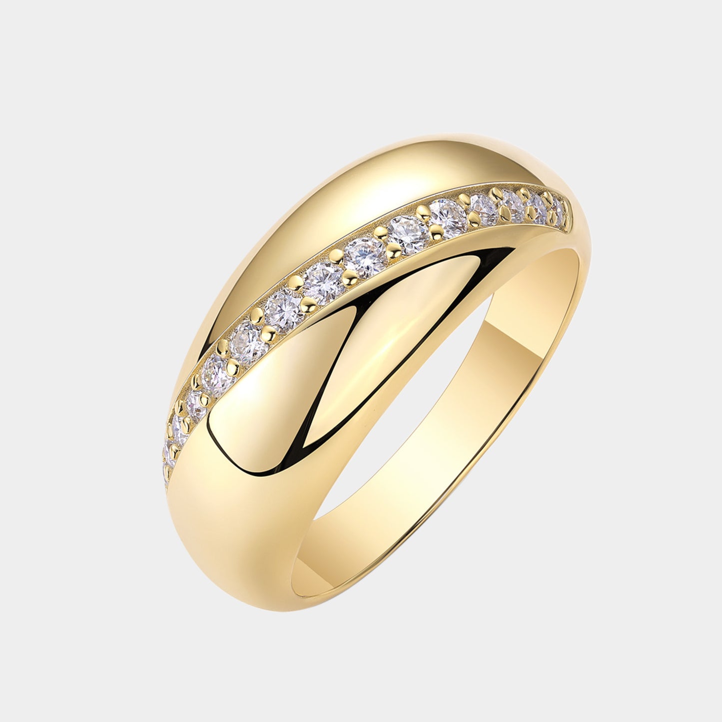 Felmeny INS Ring in Silver with Moissanite