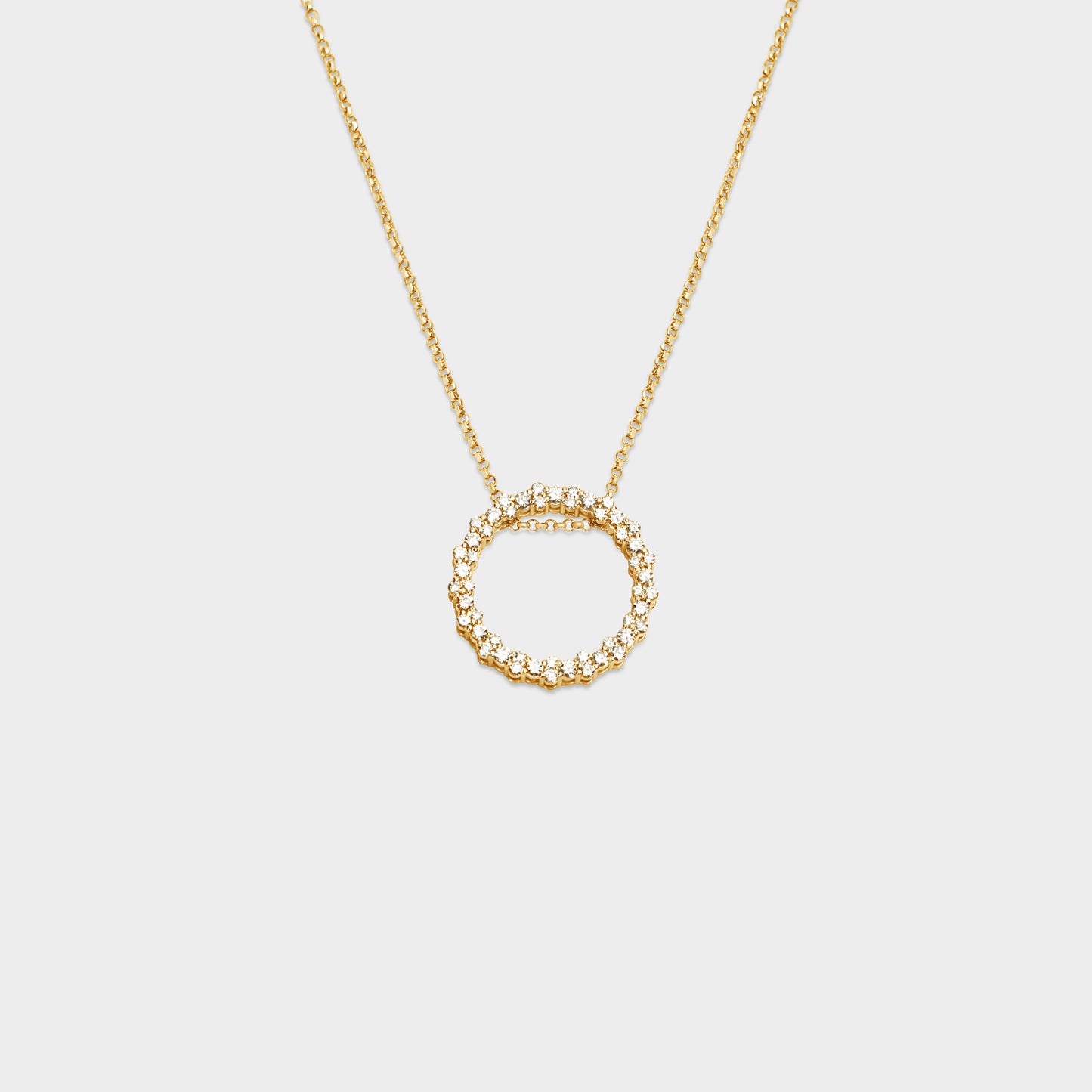 Felmeny Cerchio Necklace in Gold with Diamonds