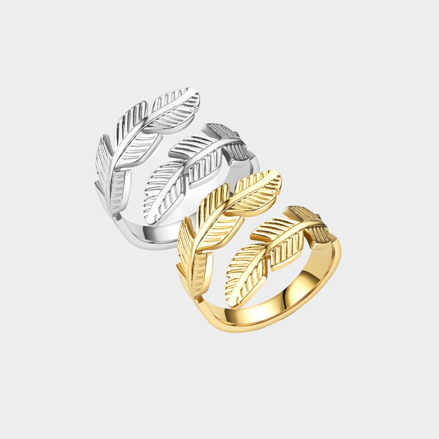 Felmeny Feather Ring in Silver