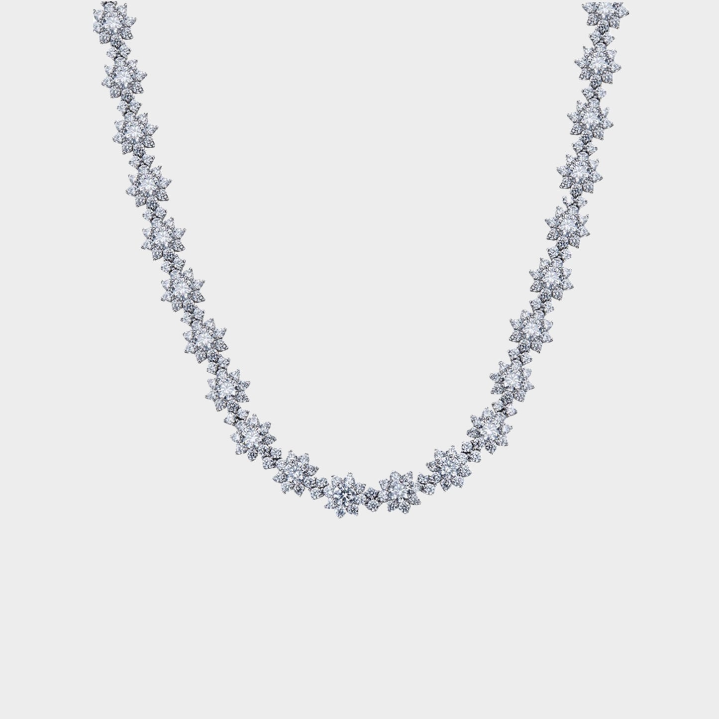 Felmeny Sunflower Collarbone Necklace in Silver with Zircon