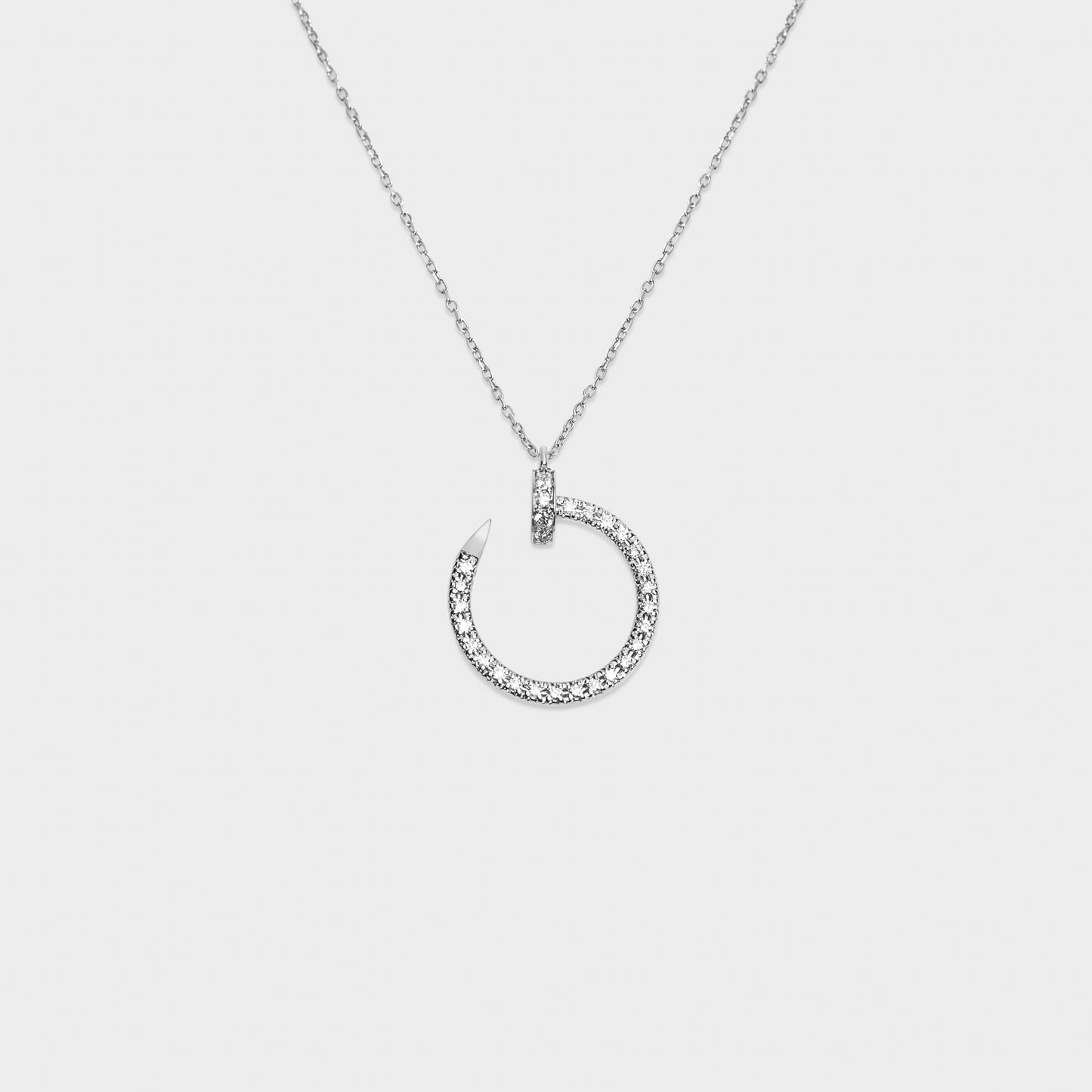 Felmeny Spike Necklace in White Gold with Diamonds