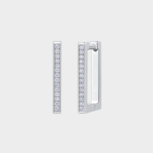 Felmeny Armazón Earrings in Silver with Moissanite