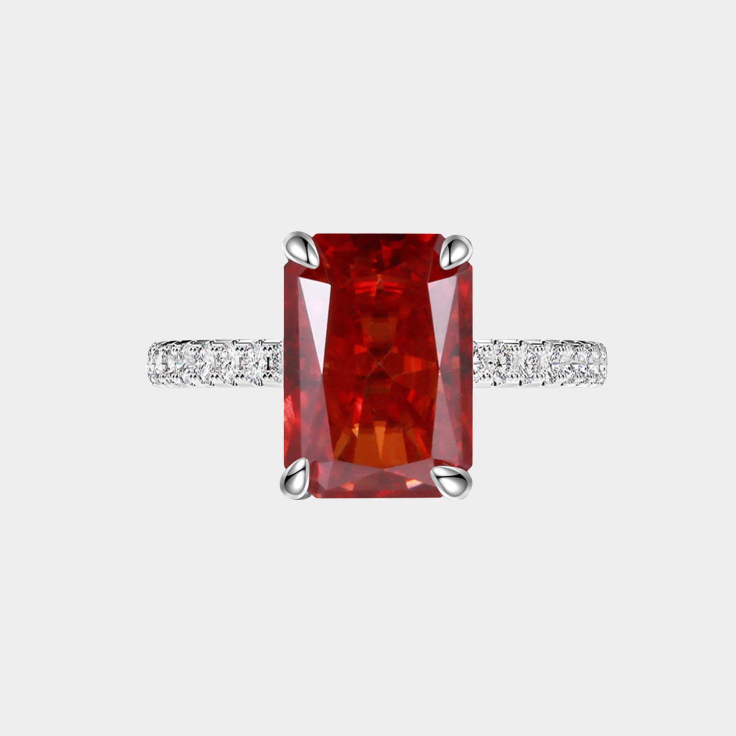 Felmeny Ice Flower Ring in Silver with Crystal