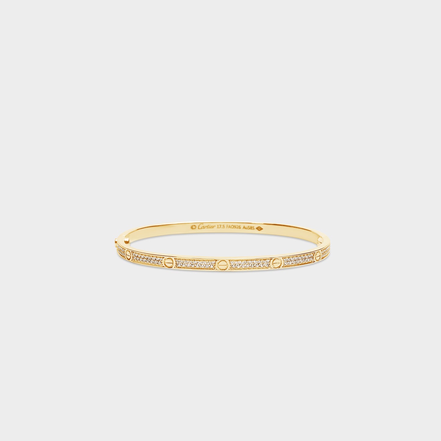 Felmeny Vinculum Bangle in Gold with Diamonds