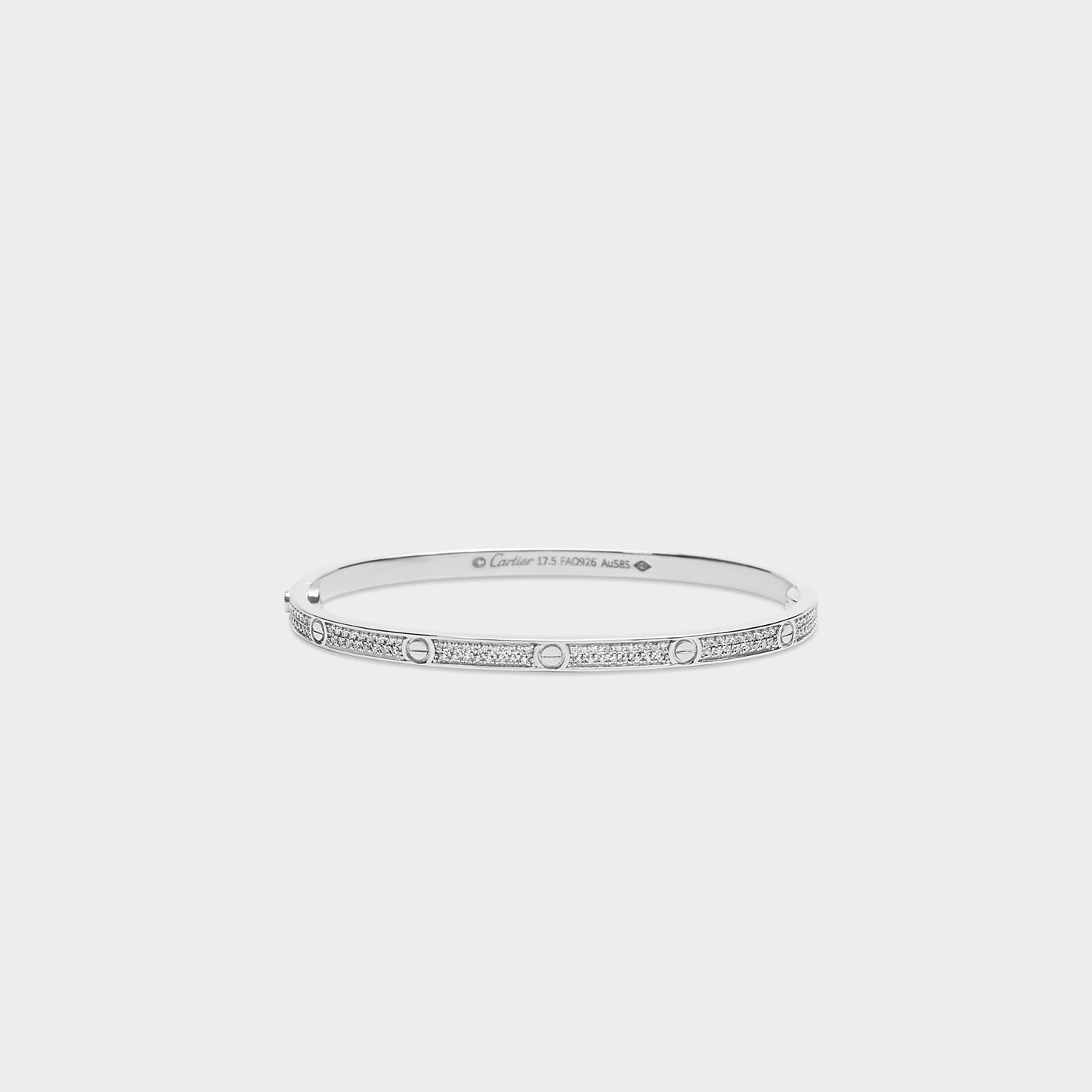 Felmeny Vinculum Bangle in White Gold with Diamonds