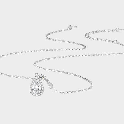 Felmeny Water Drop II Necklace in Silver with Zircon