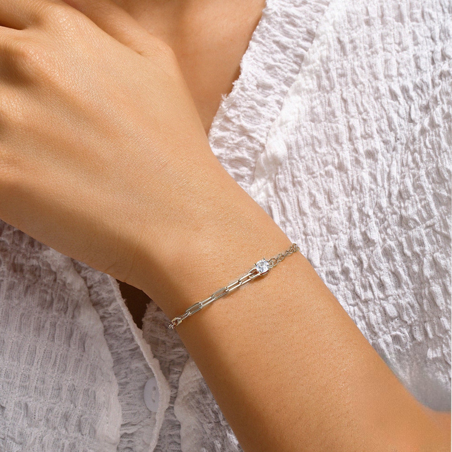 Felmeny Noelle Bracelet in Silver with Zircon