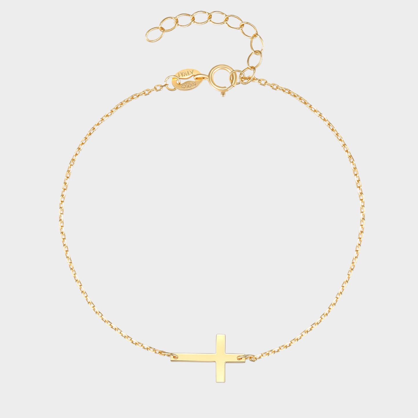 Felmeny Tiny Cross Bracelet in Silver