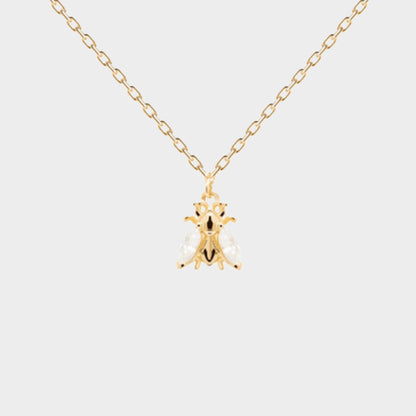 Felmeny Bee Necklace in Silver with Zircon