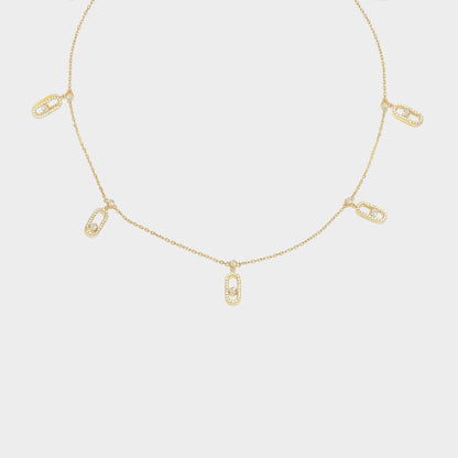 Felmeny Harmony Necklace in Gold with Diamonds