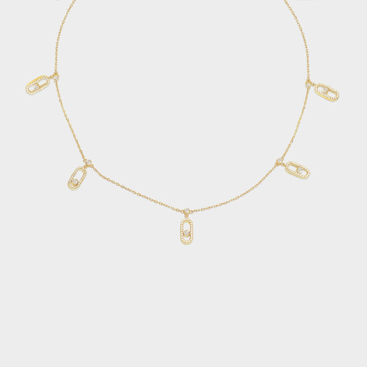 Felmeny Harmony Necklace in Gold with Diamonds