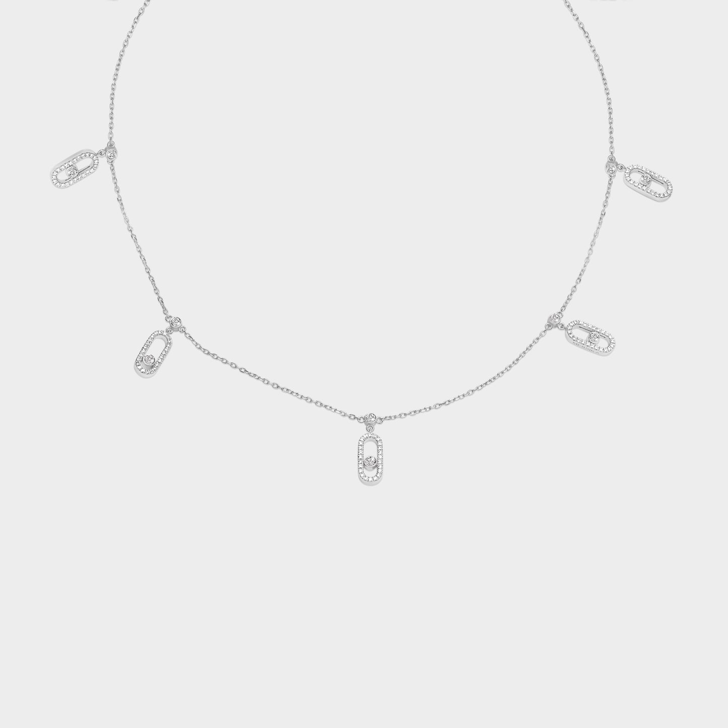 Felmeny Harmony Necklace in White Gold with Diamonds