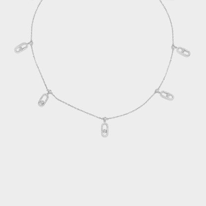 Felmeny Harmony Necklace in White Gold with Diamonds