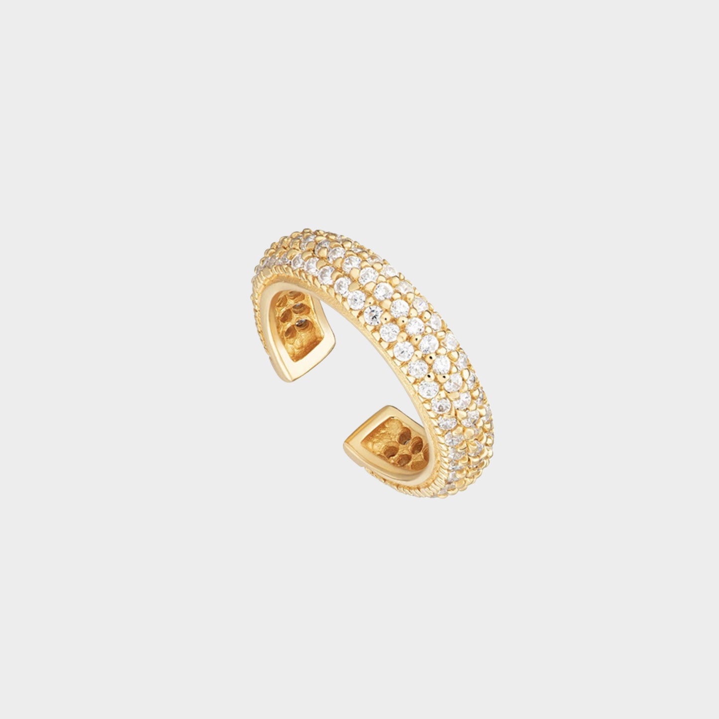 Felmeny Cluster Earrings in Silver with Zircon