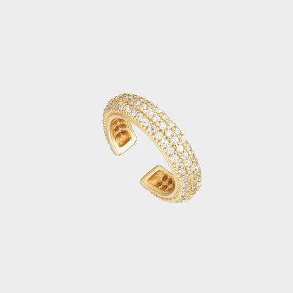 Felmeny Cluster Earrings in Silver with Zircon