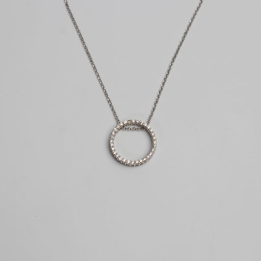 Felmeny Anello Necklace in White Gold with Diamonds