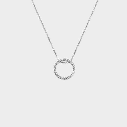 Felmeny Anello Necklace in White Gold with Diamonds