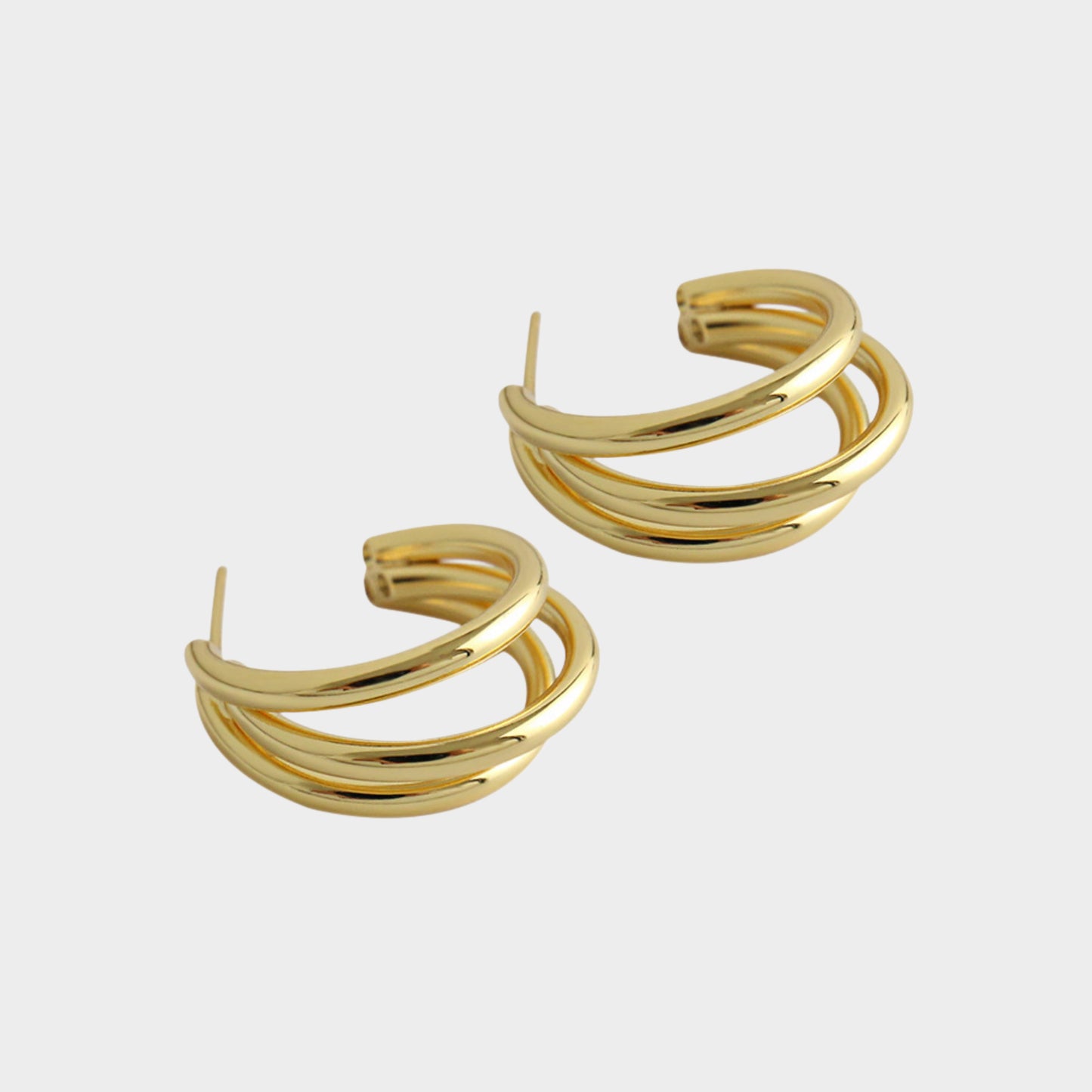 Felmeny Chunky Loop Earrings in Silver