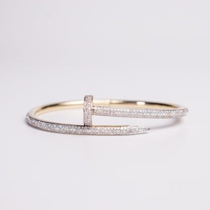 Felmeny Clou Éclat Bangle in Gold with Diamonds