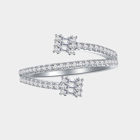 Felmeny Twina Ring in Silver with Moissanite