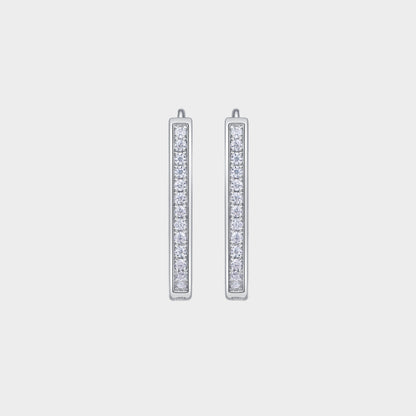 Felmeny Seren Earrings in Silver with Moissanite