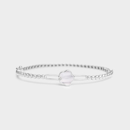 Felmeny Cloud Bangle in White Gold with Diamonds