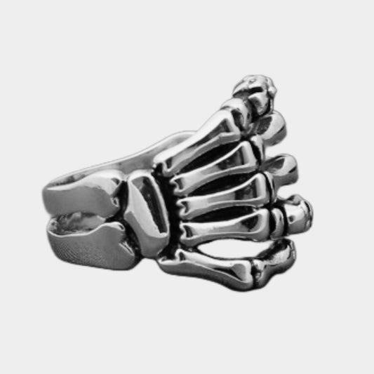 Felmeny Skeleton Claw Ring in Silver