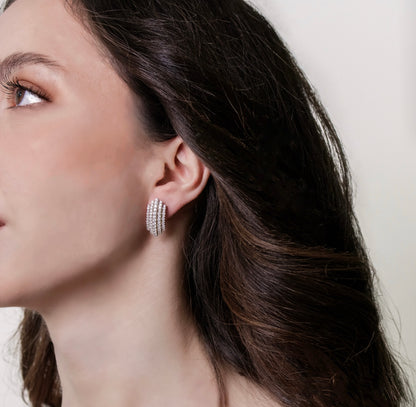 Felmeny Cascade Earrings in Gold with Diamonds