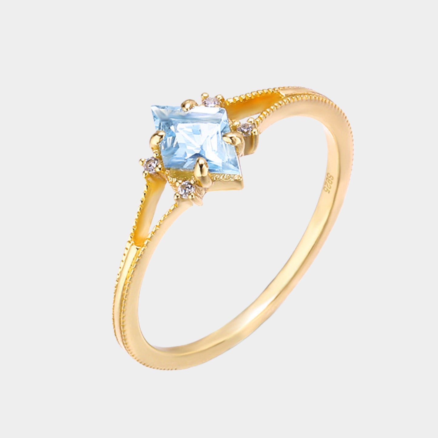 Felmeny Topaz Ring in Silver with Zircon