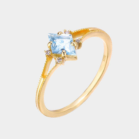 Felmeny Topaz Ring in Silver with Zircon