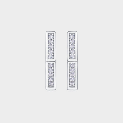 Felmeny Tingman Earrings in Silver with Moissanite