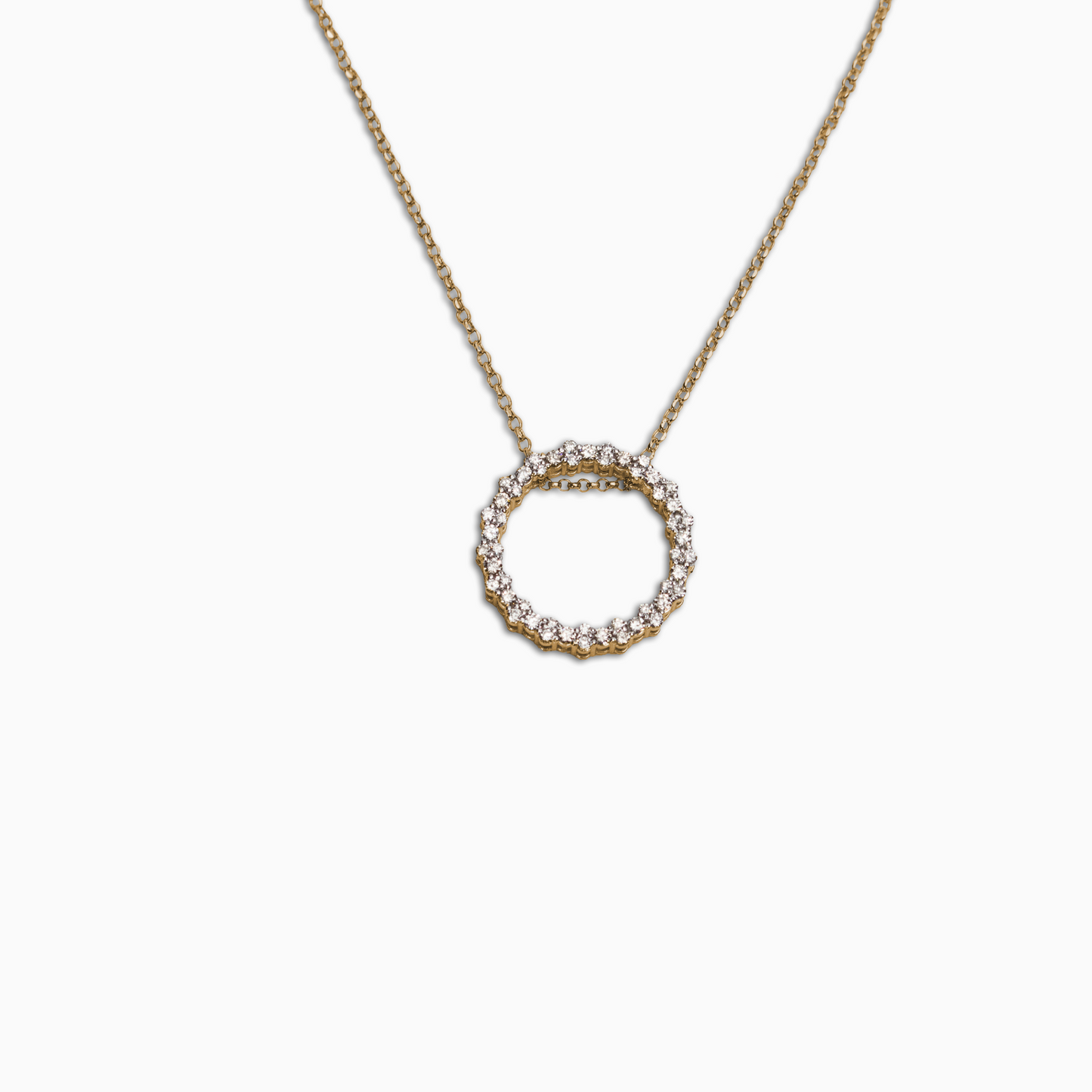 Felmeny Cerchio Necklace in Gold with Diamonds