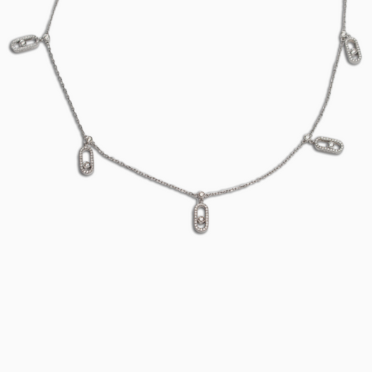 Felmeny Harmony Necklace in White Gold with Diamonds