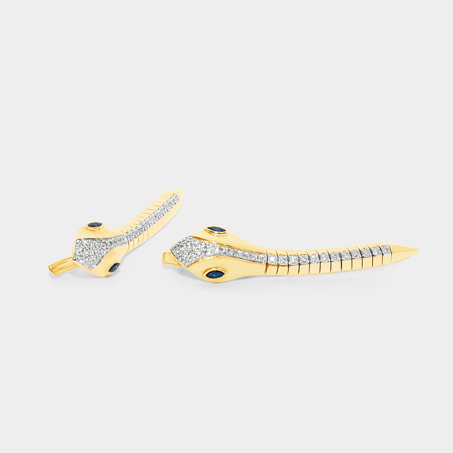 Felmeny Viper Earrings in Gold with Diamonds