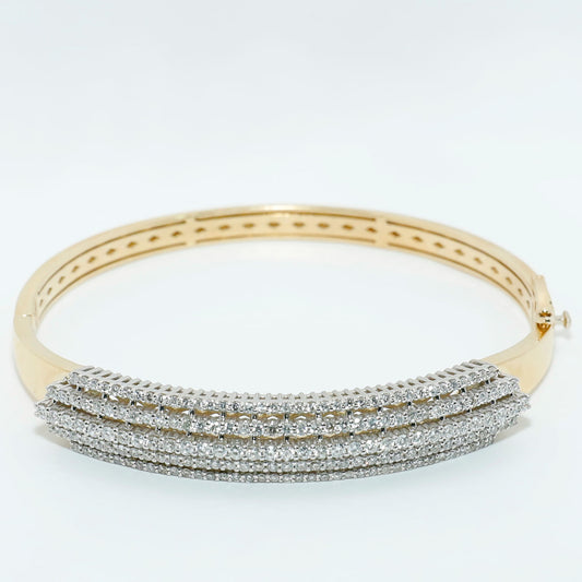 Felmeny Cascade Bangle in Gold with Diamonds