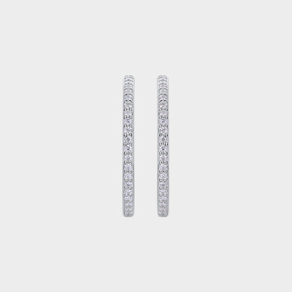 Felmeny Renata Earrings in Silver with Moissanite