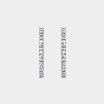 Felmeny Talia Earrings in Silver with Moissanite