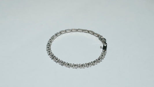 Felmeny Butterfly Blossom Bangle in White Gold with Diamonds